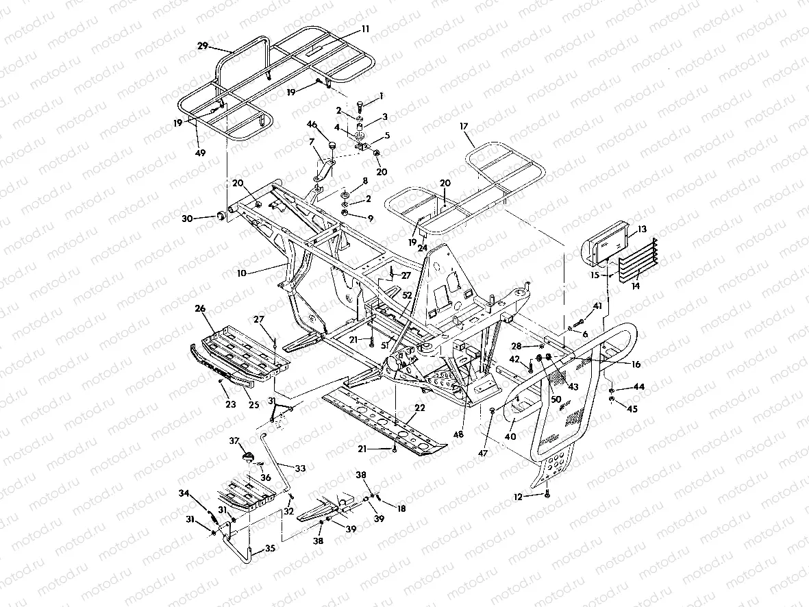 FRAME ASSEMBLY w/ RACKS 350 4X4 / W928139 (4922832283003A) | FRAME ASSEMBLY w/ RACKS 350 4X4 / W928139 (4922832283003A)