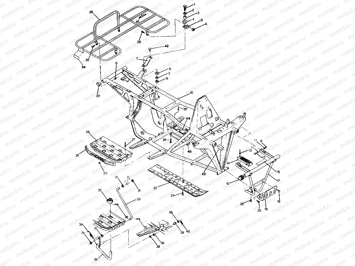 FRAME ASSEMBLY w/ RACKS Trail Boss / W928527 (4922892289003A) | FRAME ASSEMBLY w/ RACKS Trail Boss / W928527 (4922892289003A)