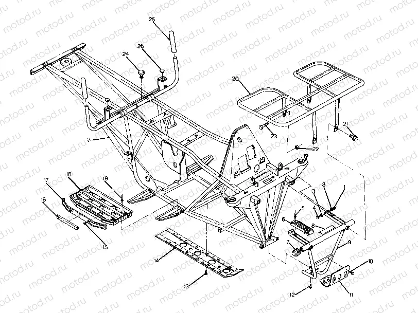FRAME ASSEMBLY with RACKS  BIG BOSS 4X6 (4919801980003A) | FRAME ASSEMBLY with RACKS  BIG BOSS 4X6 (4919801980003A)