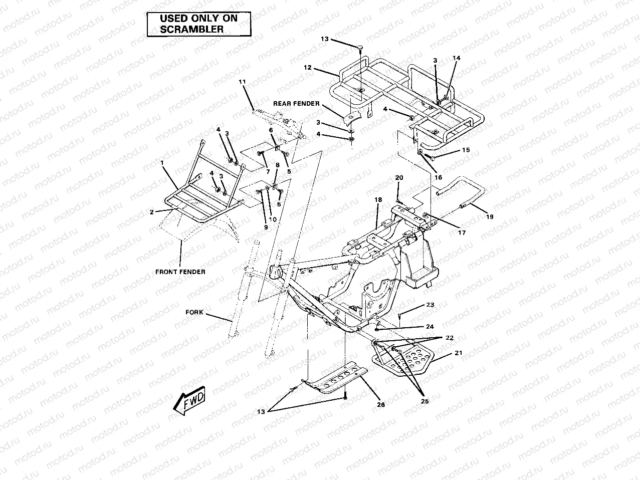 Frame Assembly with Racks-Scrambler (4910981098006A) | Frame Assembly with Racks-Scrambler (4910981098006A)