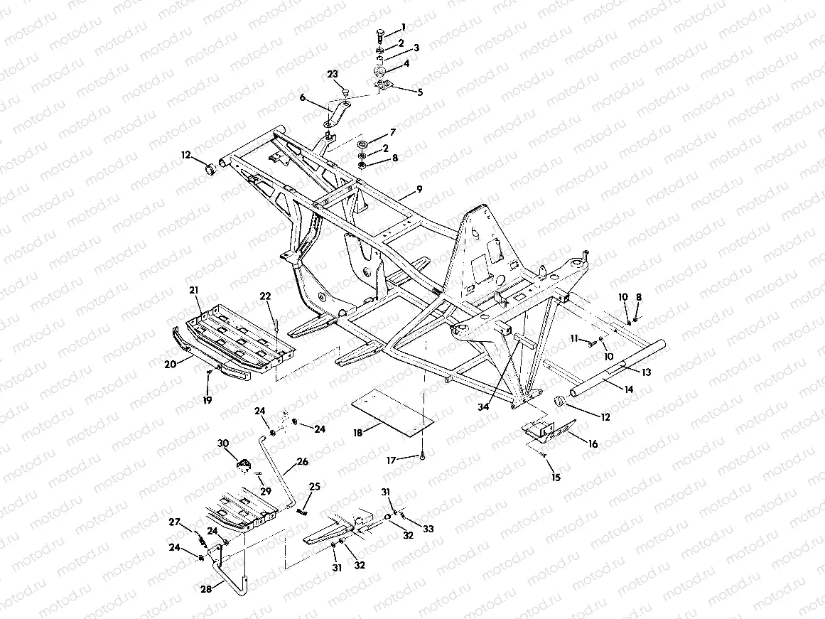 FRAME ASSEMBLY with RACKS TRAIL BLAZER (4919761976003A) | FRAME ASSEMBLY with RACKS TRAIL BLAZER (4919761976003A)