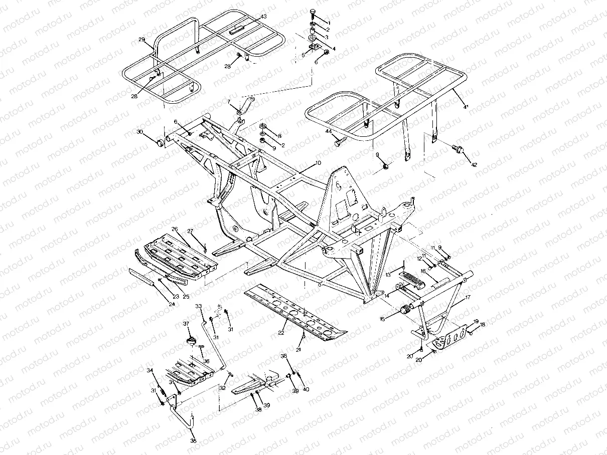 Frame Assembly with Racks Updated 5/90 (4917721772003A) | Frame Assembly with Racks Updated 5/90 (4917721772003A)