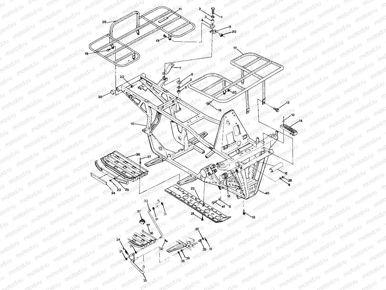 Frame Assembly with Racks Updated 5/90 (4917731773003A) | Frame Assembly with Racks Updated 5/90 (4917731773003A)