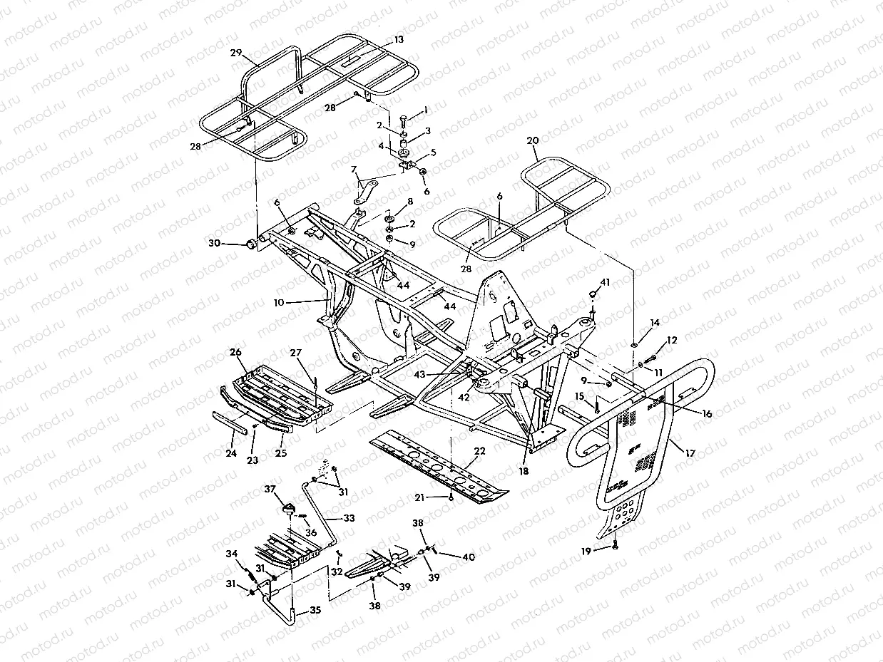 FRAME ASSEMBLY w/RACKS 350 2X4 - Update (4919821982003A) | FRAME ASSEMBLY w/RACKS 350 2X4 - Update (4919821982003A)