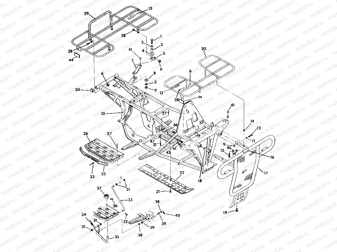 FRAME ASSEMBLY w/RACKS 350 2X4 / W927539 (4922882288003A) | FRAME ASSEMBLY w/RACKS 350 2X4 / W927539 (4922882288003A)