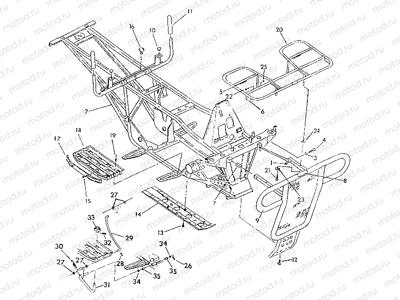 FRAME ASSEMBLY w/RACKS Norwegian 6X6 (4923742374003A) | FRAME ASSEMBLY w/RACKS Norwegian 6X6 (4923742374003A)
