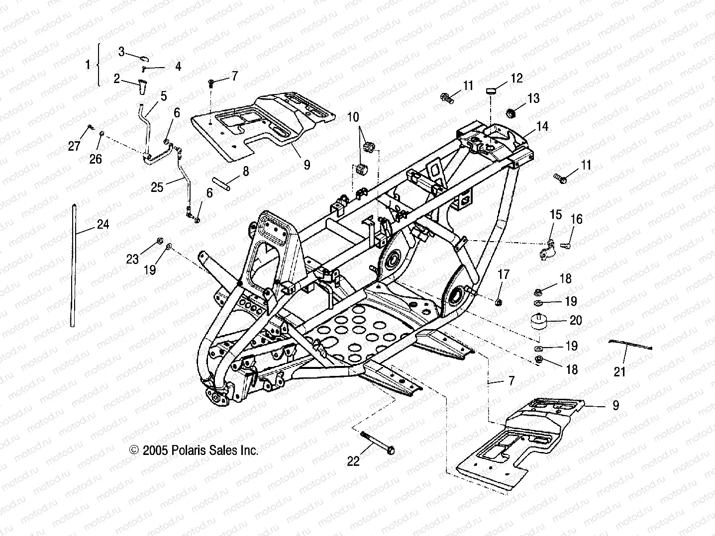 FRAME BODY - A05PB20EA/EB/EC/ED (4999202509920250B05) | FRAME BODY - A05PB20EA/EB/EC/ED (4999202509920250B05)