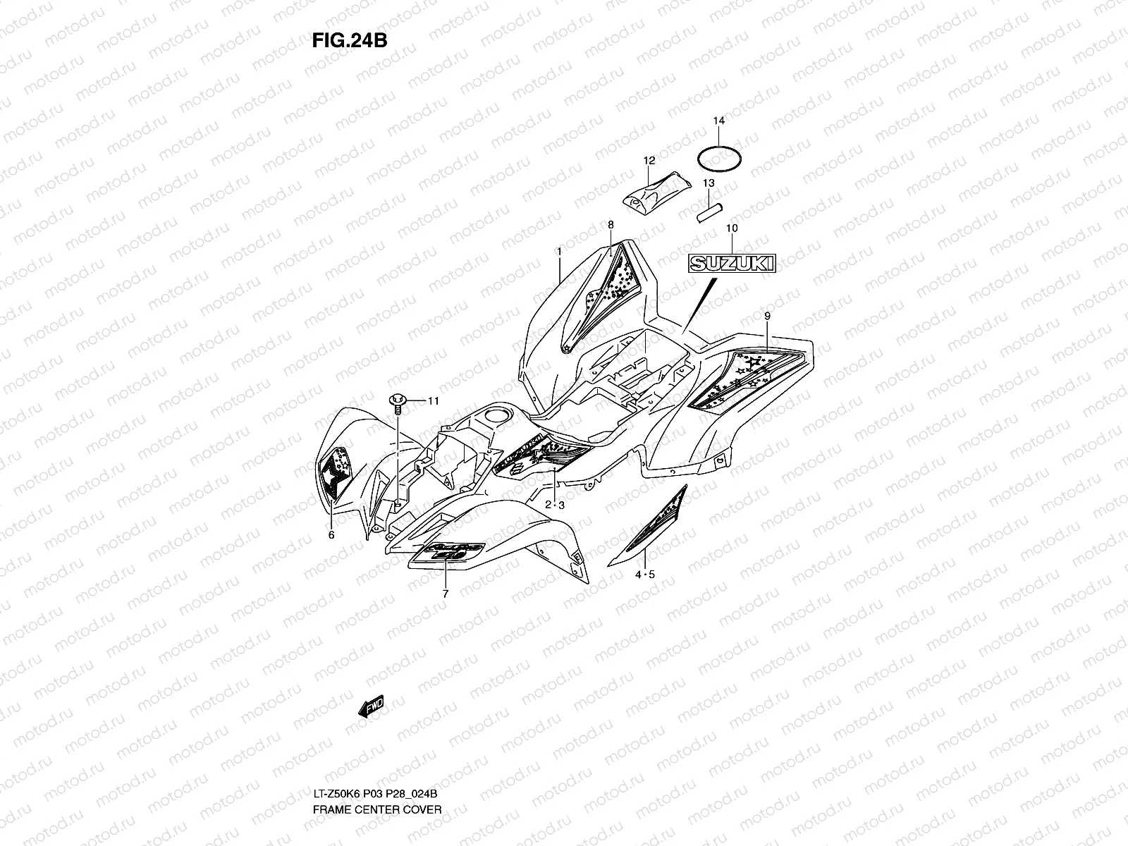 FRAME CENTER COVER (LT-Z50ZK9 P3)