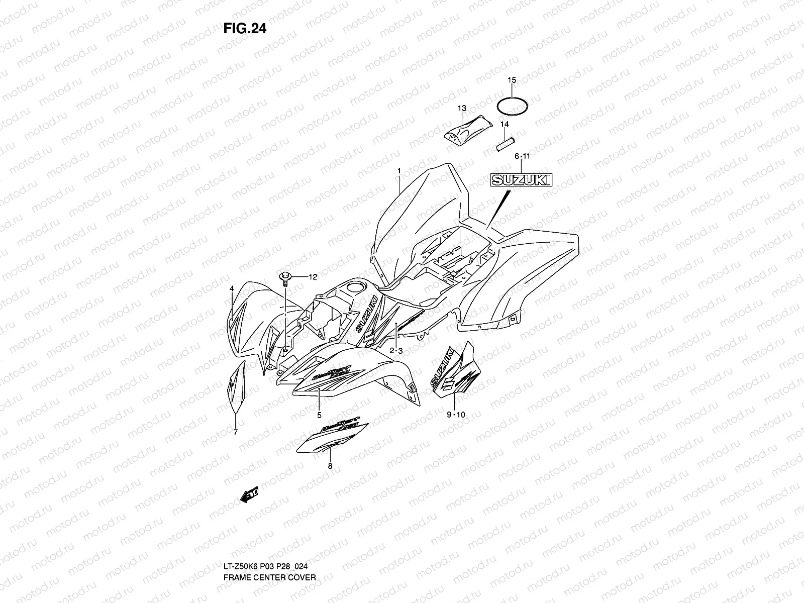 FRAME CENTER COVER (MODEL K6/K7)