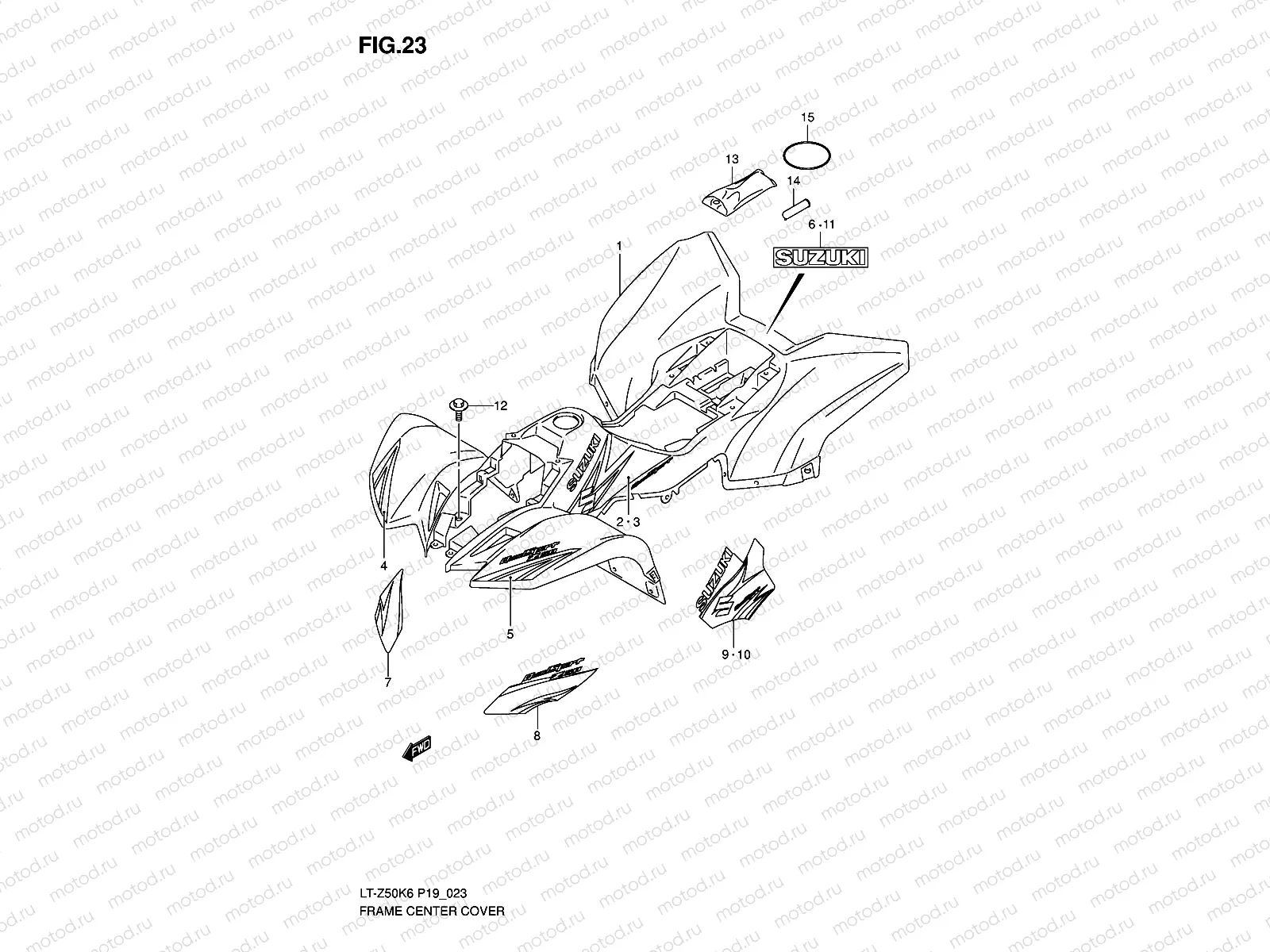 FRAME CENTER COVER (MODEL K6/K7)