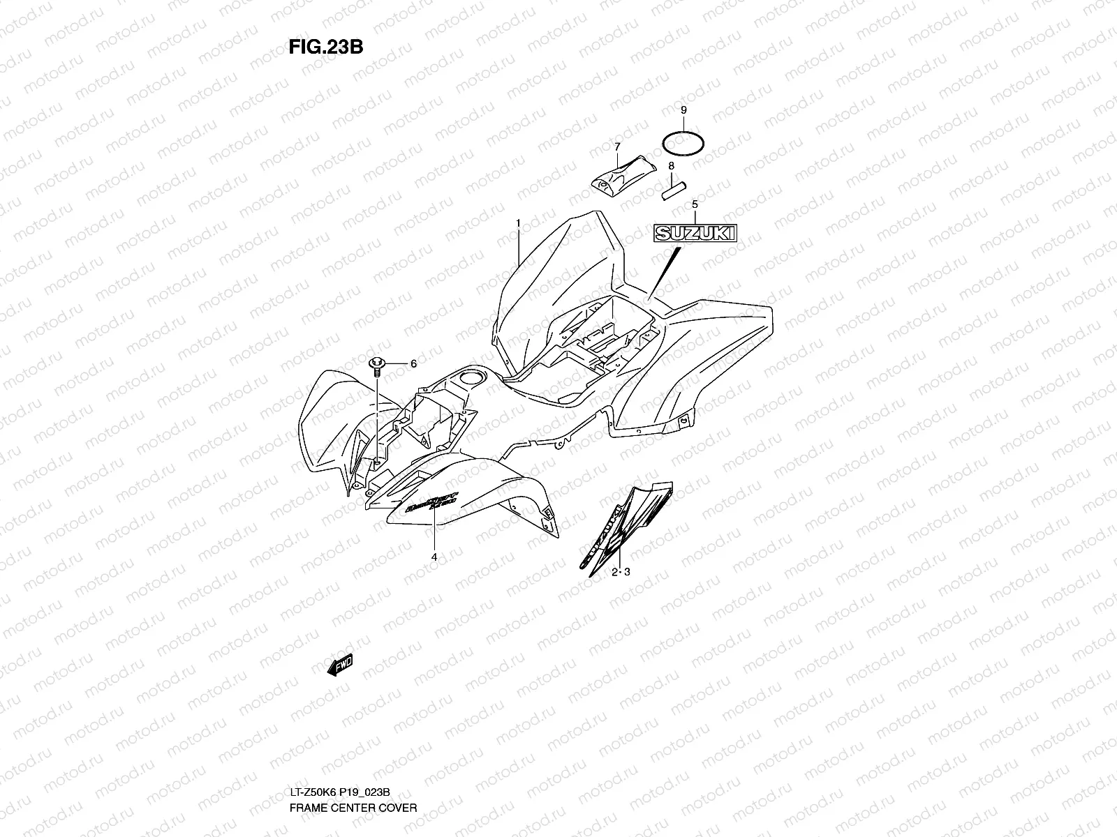 FRAME CENTER COVER (MODEL L0)