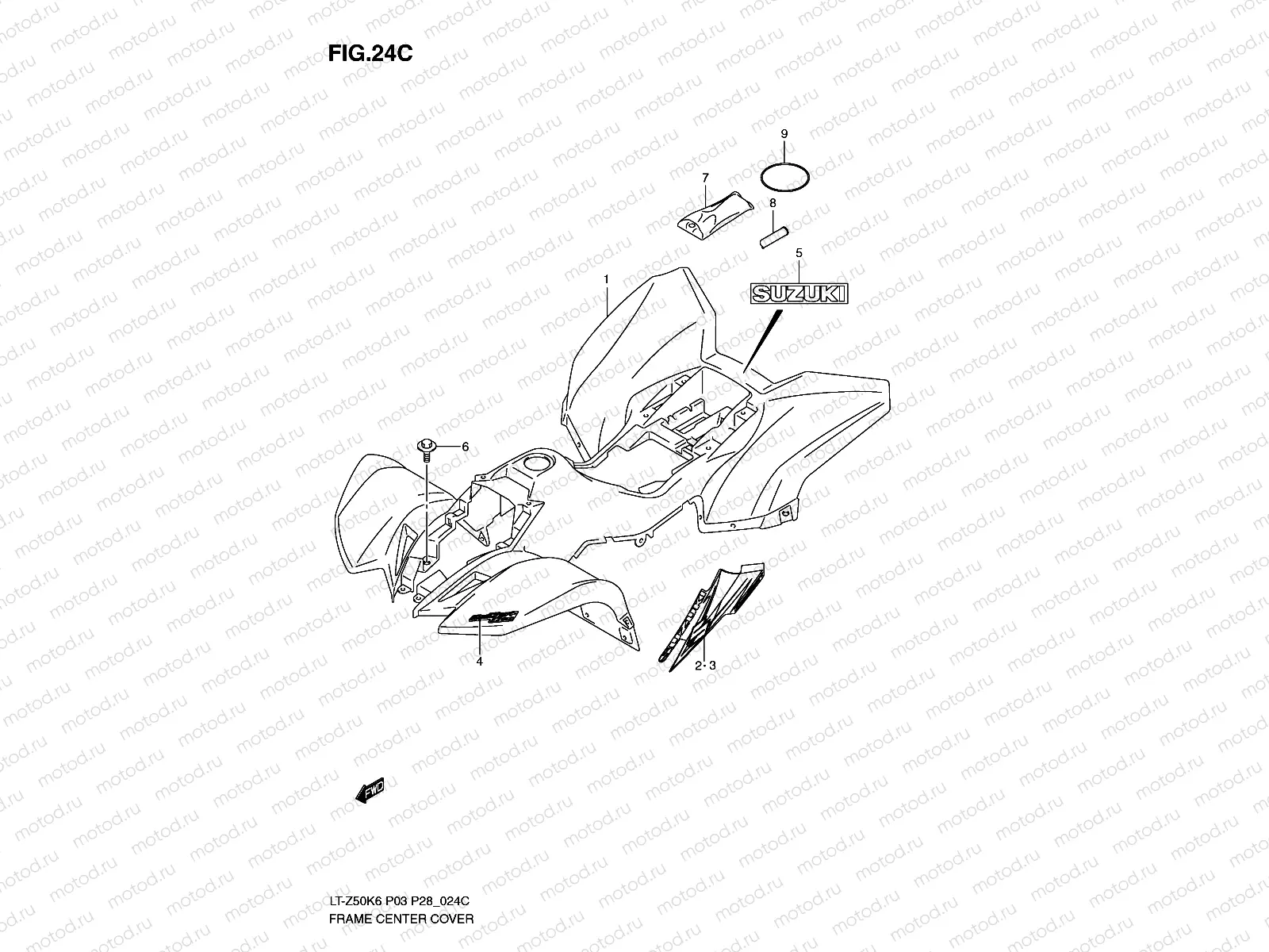 FRAME CENTER COVER (MODEL L0)