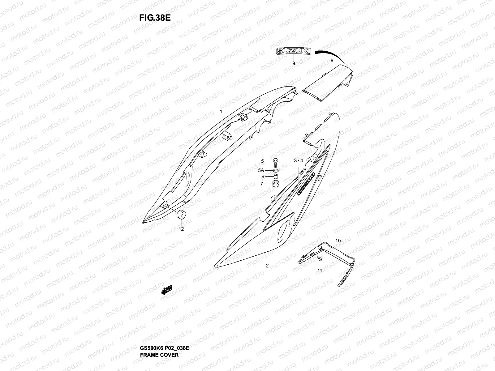 FRAME COVER (GS500K6/UK6)