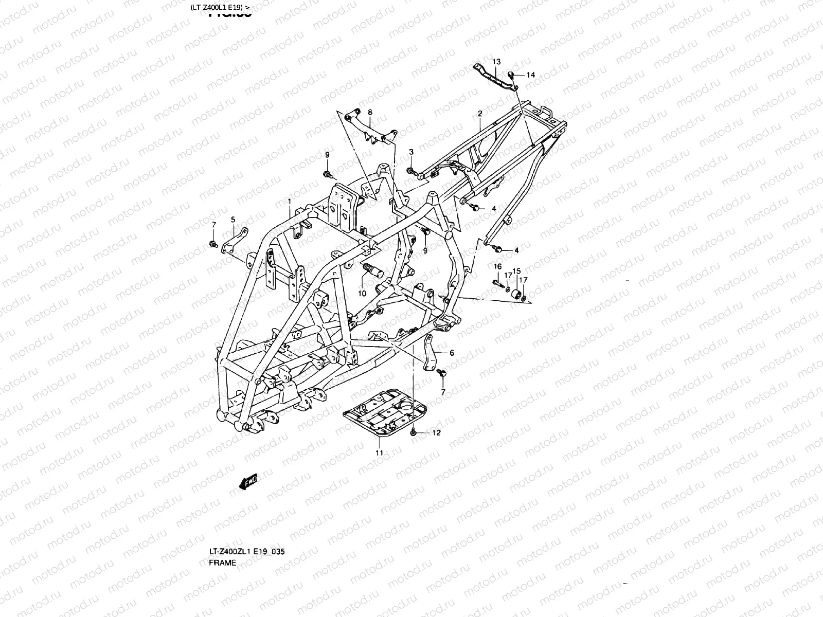 FRAME - COVER (LT-Z400L1 E19)