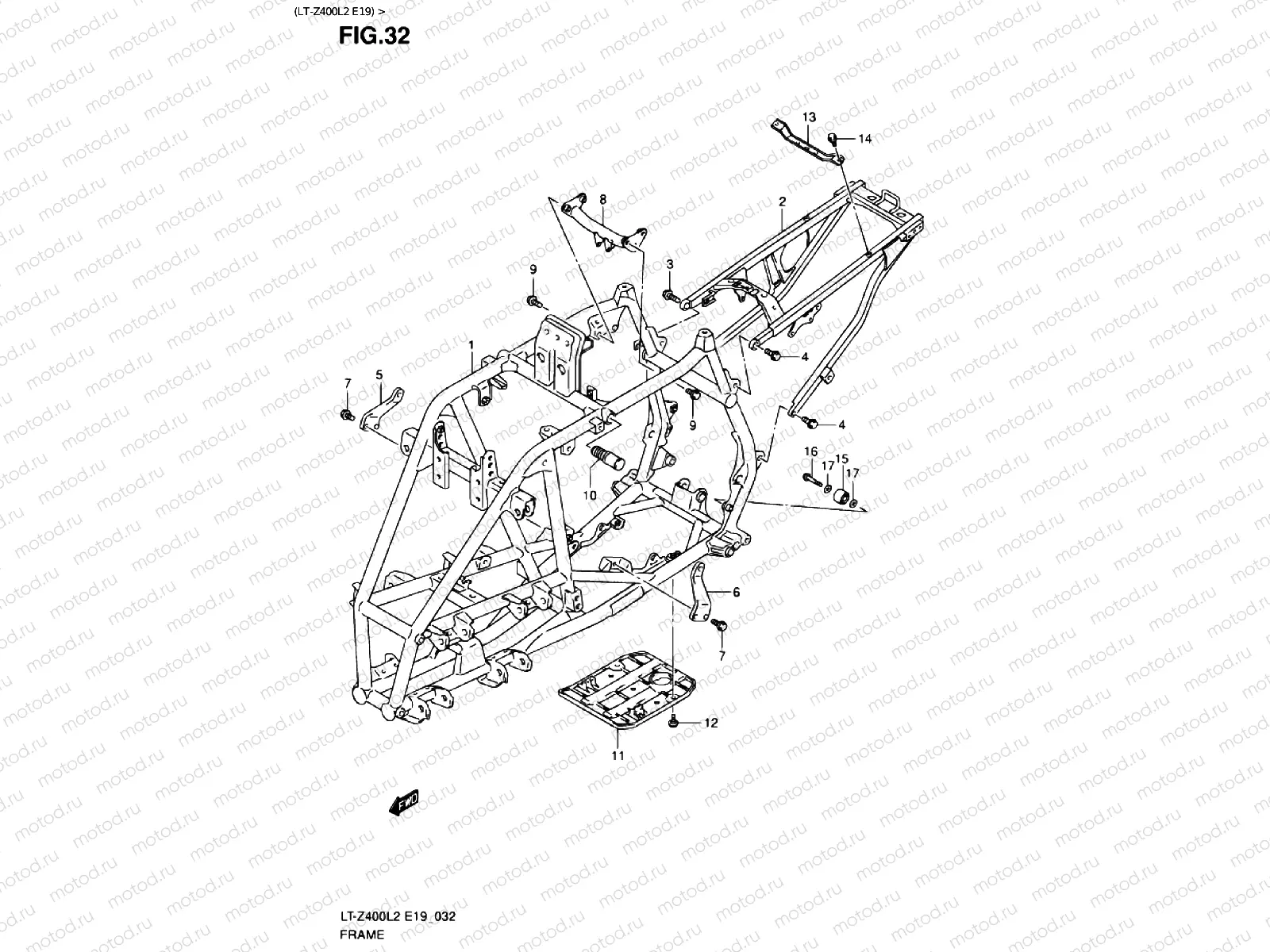FRAME - COVER (LT-Z400L2 E19)