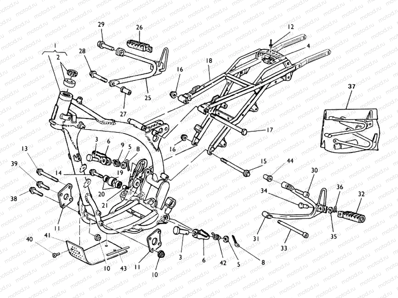 FRAME - FOOTRESTS