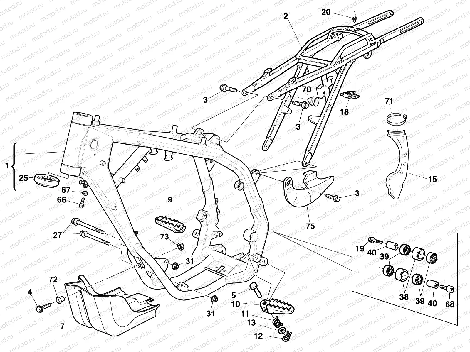 FRAME - FOOTRESTS