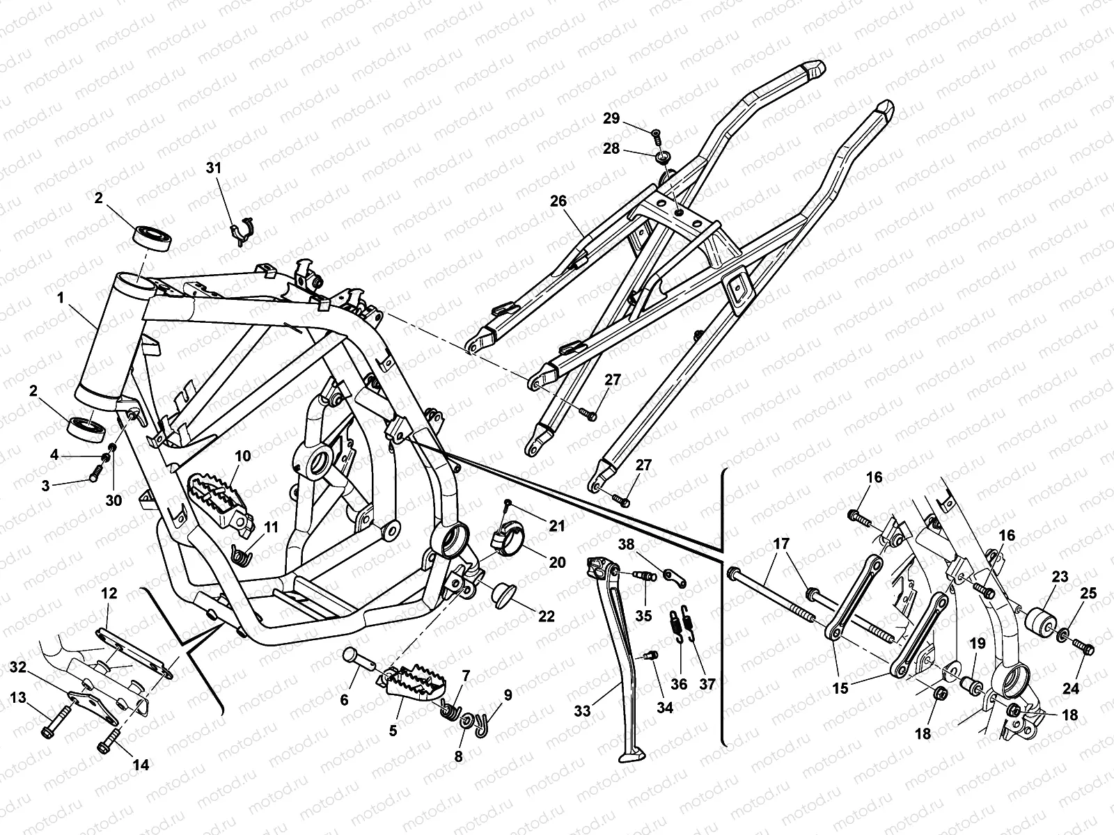 FRAME - FOOTRESTS