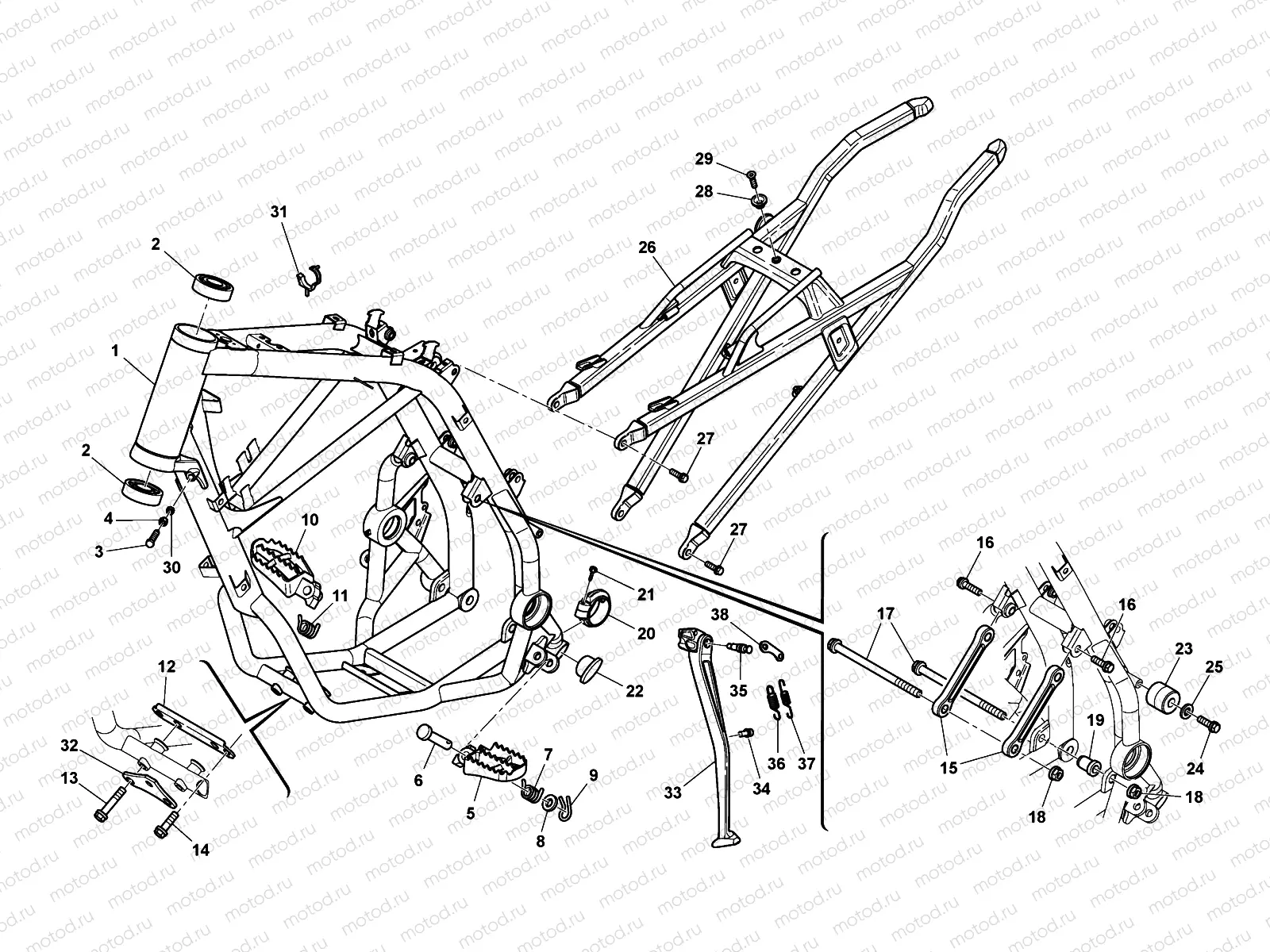 FRAME - FOOTRESTS