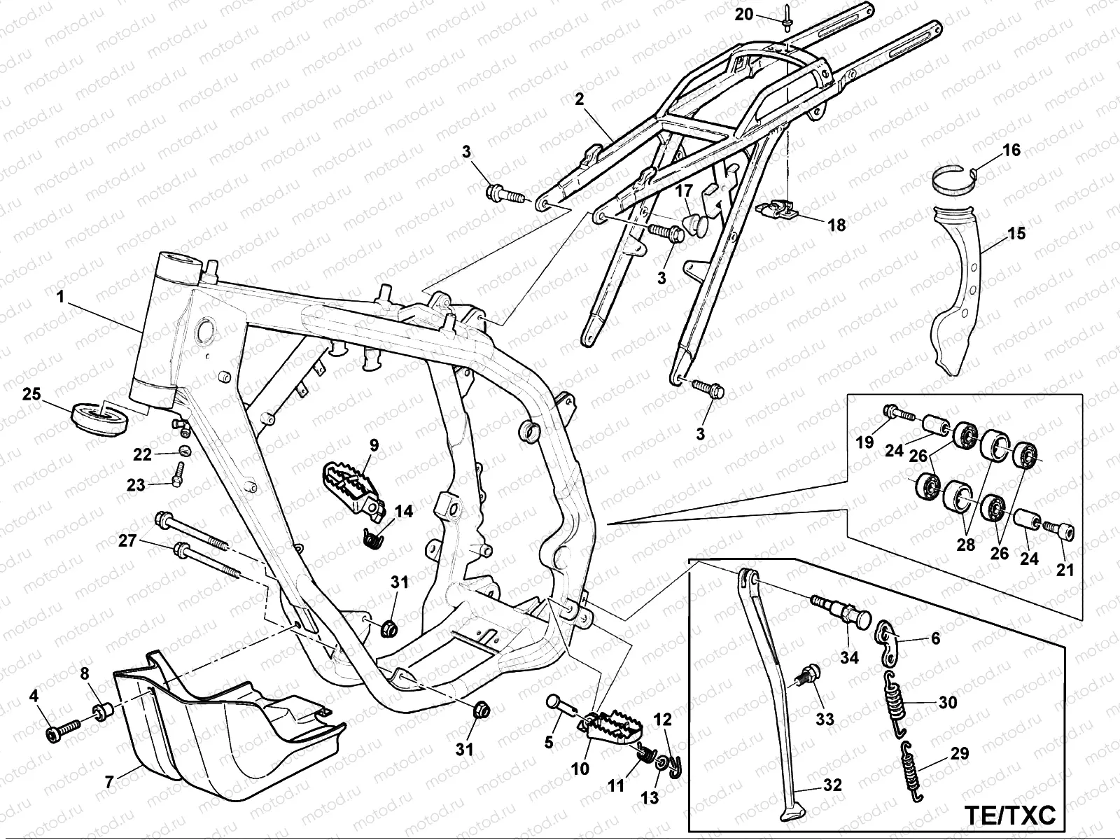 FRAME - FOOTRESTS
