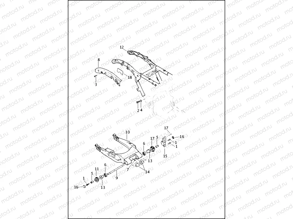 FRAME & FORK, REAR