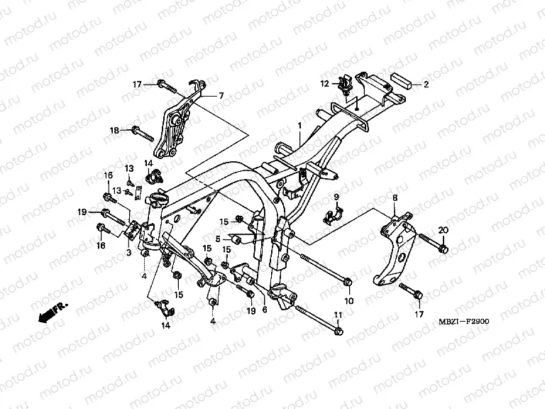 FRAME FRAME F-29 (CB600F2 / F22)