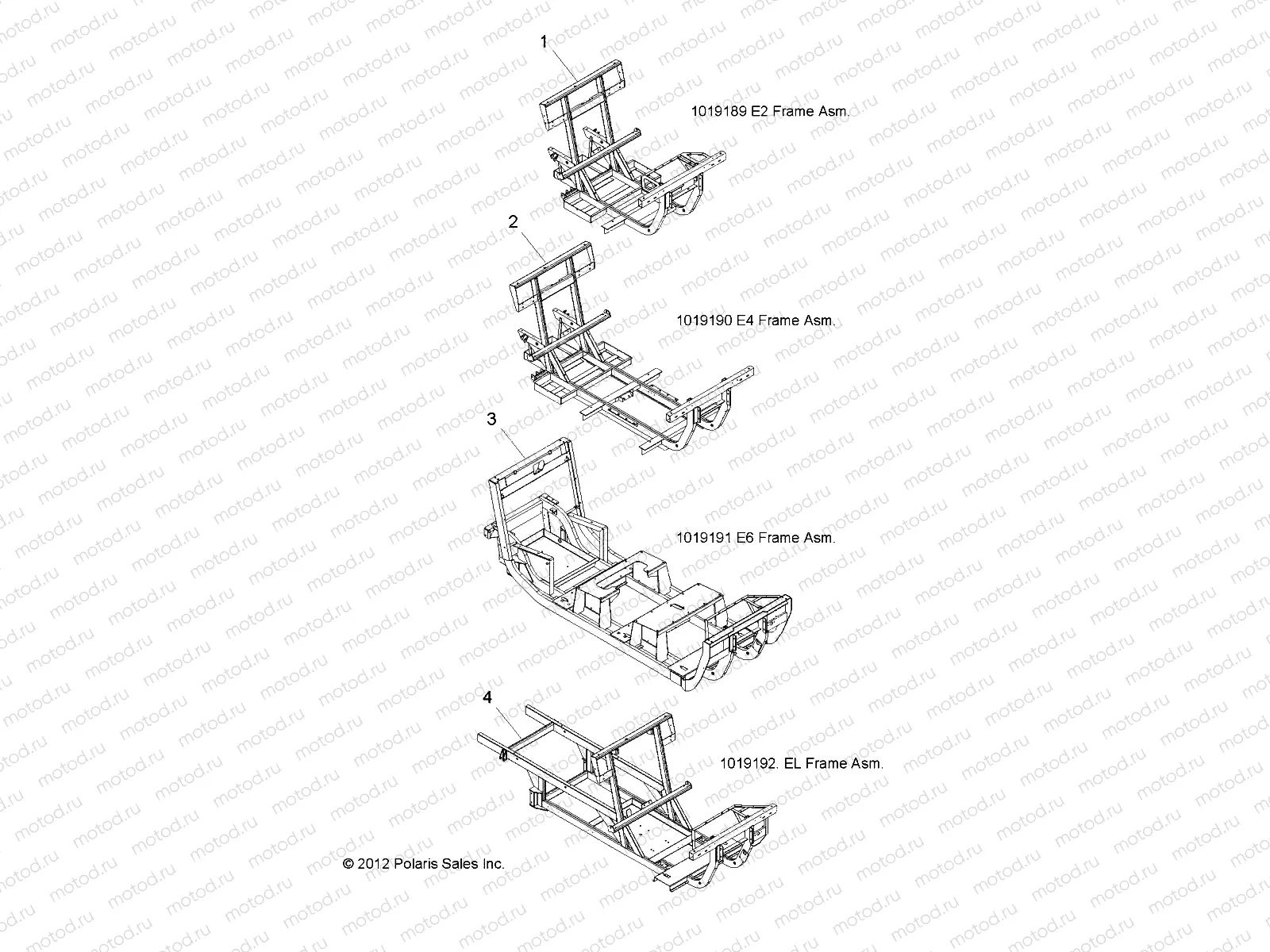 FRAME | FRAME, MAIN FRAMES - L15G2/4/6 ALL OPTIONS (49GEMFRAME13FRAMES)