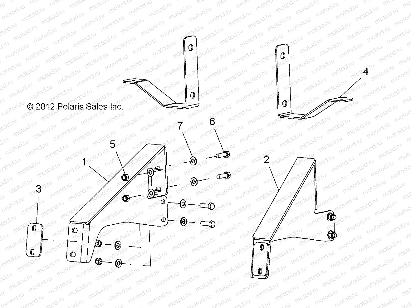 FRAME | FRAME, OPTIONS, BUMPER, BRACKET, REAR - L12G6A (49GEMOPTIONS11BRKTRR)
