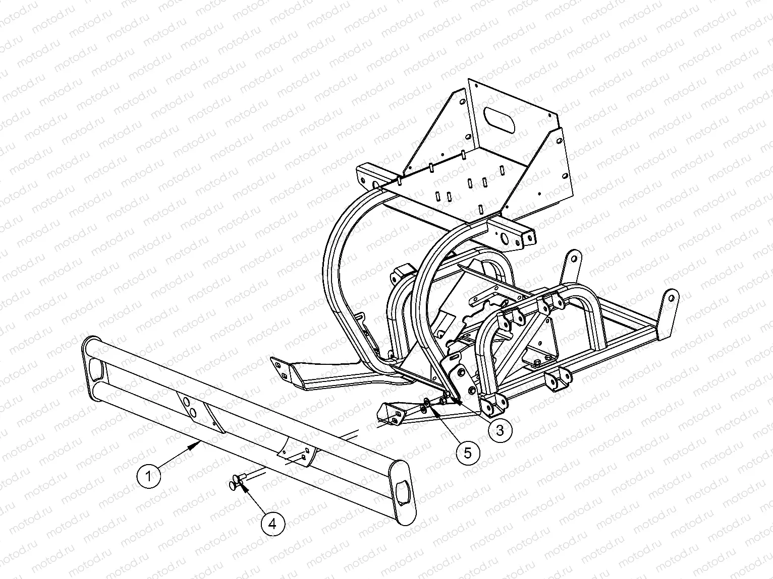 FRAME | FRAME, OPTIONS, BUMPER, FRONT, RUGGED - e2/e4/e6/eS/eL/eLXD (49GEMOPTIONS11BUMPERRGD)