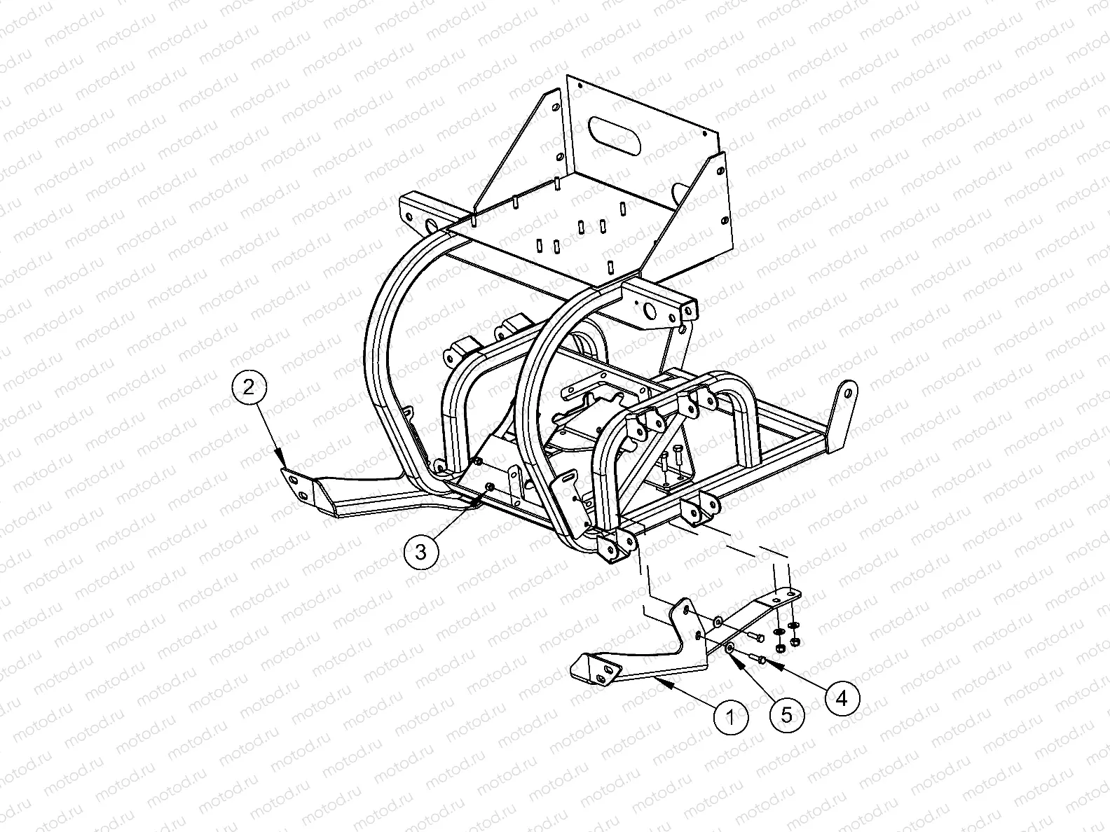 FRAME | FRAME, OPTIONS, BUMPER, MOUNT, FRONT, RUGGED - e2/e4/e6/eS/eL/eLXD (49GEMOPTIONS11BUMPERMT)