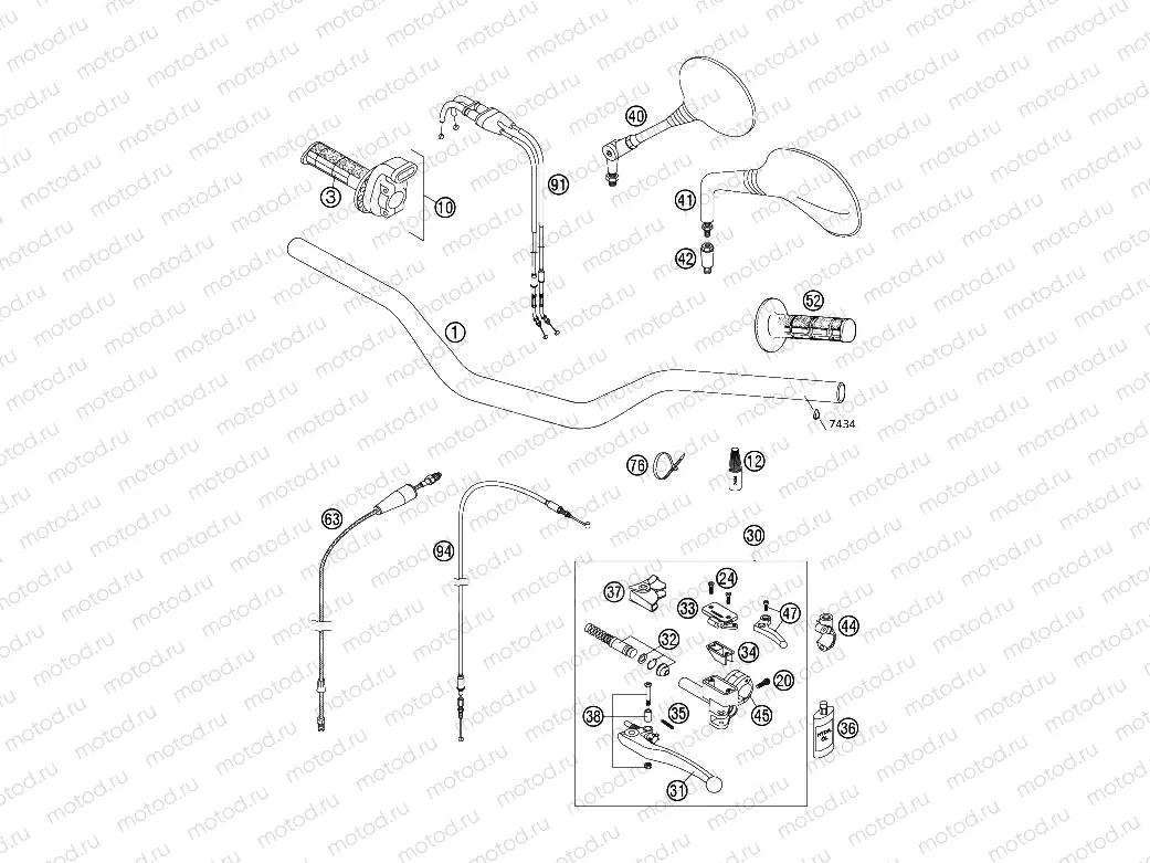 FRAME - HANDLEBAR, CONTROLS