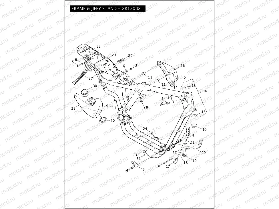FRAME & JIFFY STAND - XR1200X