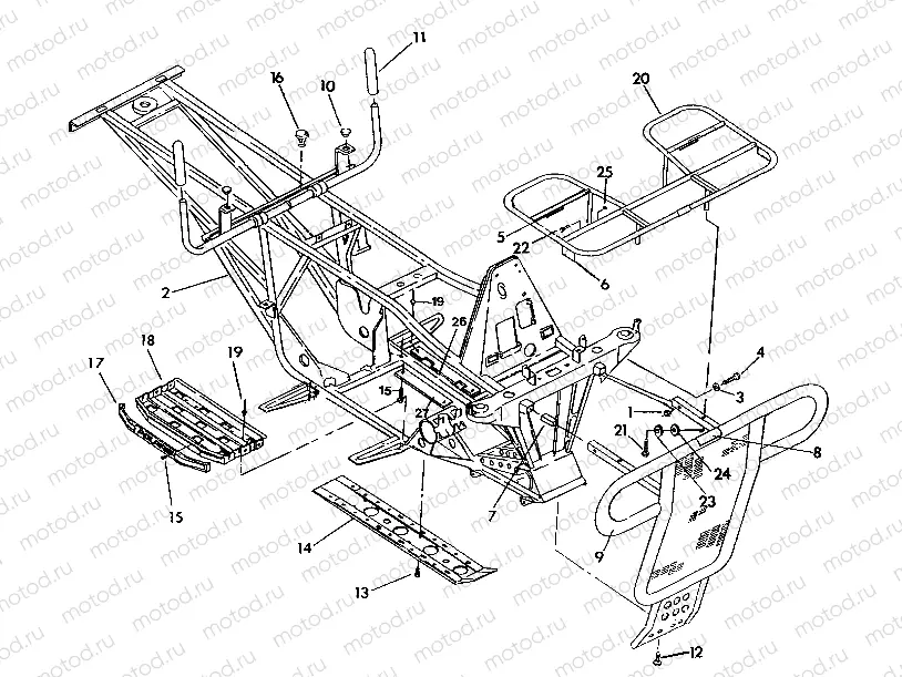 FRAME w/RACKS ASSEMBLY 250 6x6 / W928727 (4922842284003A) | FRAME w/RACKS ASSEMBLY 250 6x6 / W928727 (4922842284003A)