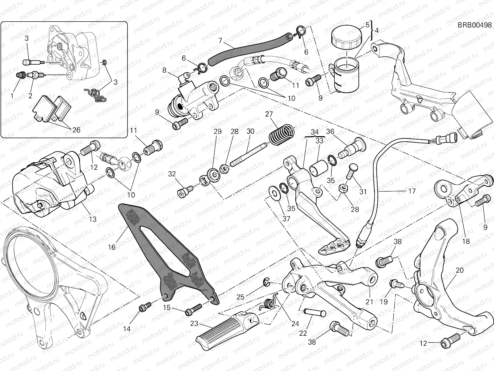 FRENO POSTERIORE [MOD:1199 R;XST:AUS,EUR,FRA,JAP,TWN]