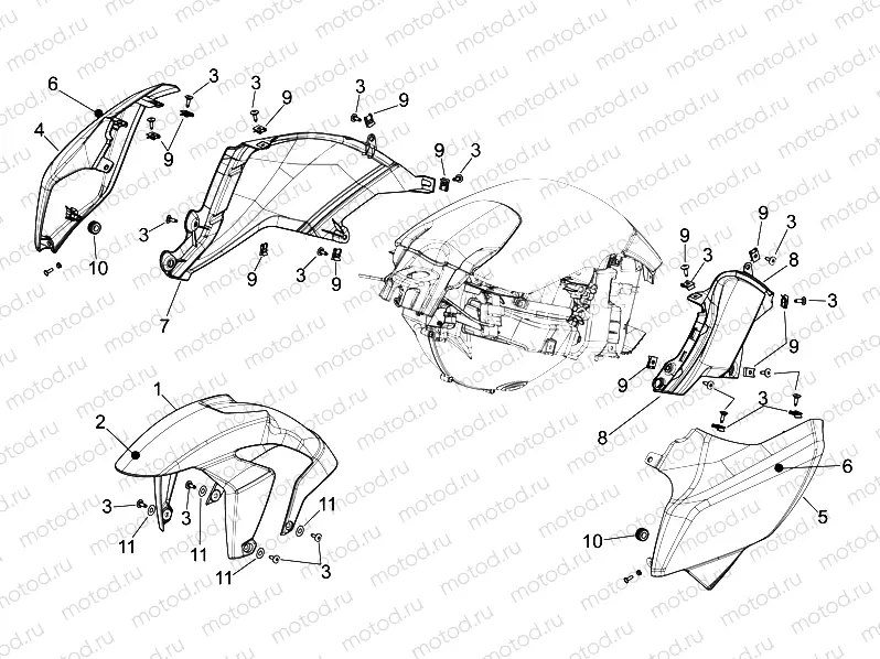 Front body - Front mudguard