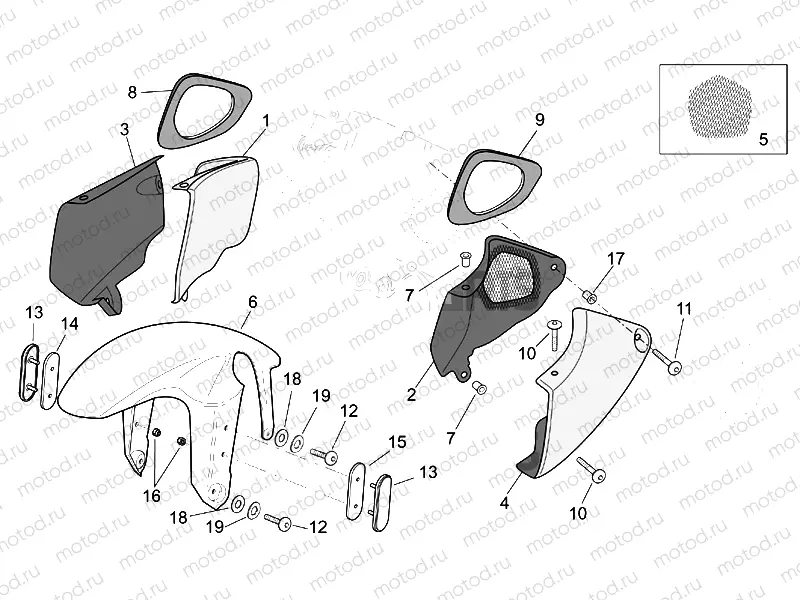Front body - Front mudguard