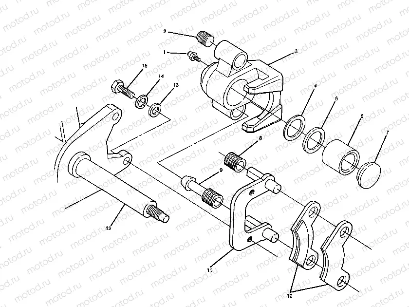 FRONT BRAKE ASSEMBLY 250 2X4 - Update (4919781978016A) | FRONT BRAKE ASSEMBLY 250 2X4 - Update (4919781978016A)