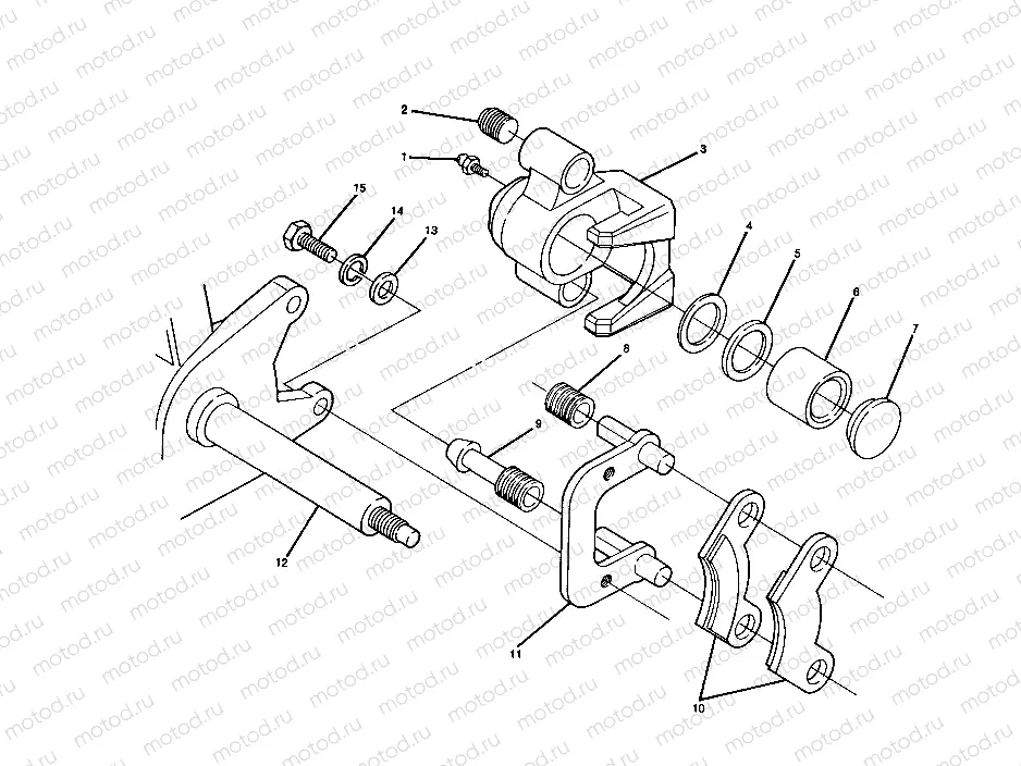 FRONT BRAKE ASSEMBLY 250 2X4 / W927527 (4922862286016A) | FRONT BRAKE ASSEMBLY 250 2X4 / W927527 (4922862286016A)