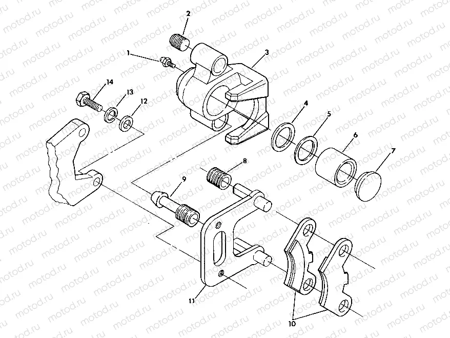 FRONT BRAKE ASSEMBLY  250 4X4 (4919791979037A) | FRONT BRAKE ASSEMBLY  250 4X4 (4919791979037A)