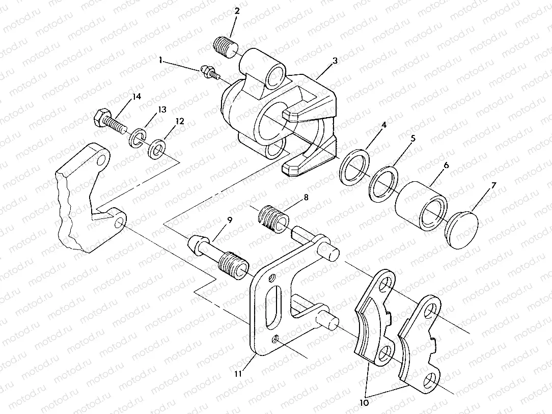FRONT BRAKE ASSEMBLY 250 4x4 / W928127 (4922872287C006) | FRONT BRAKE ASSEMBLY 250 4x4 / W928127 (4922872287C006)