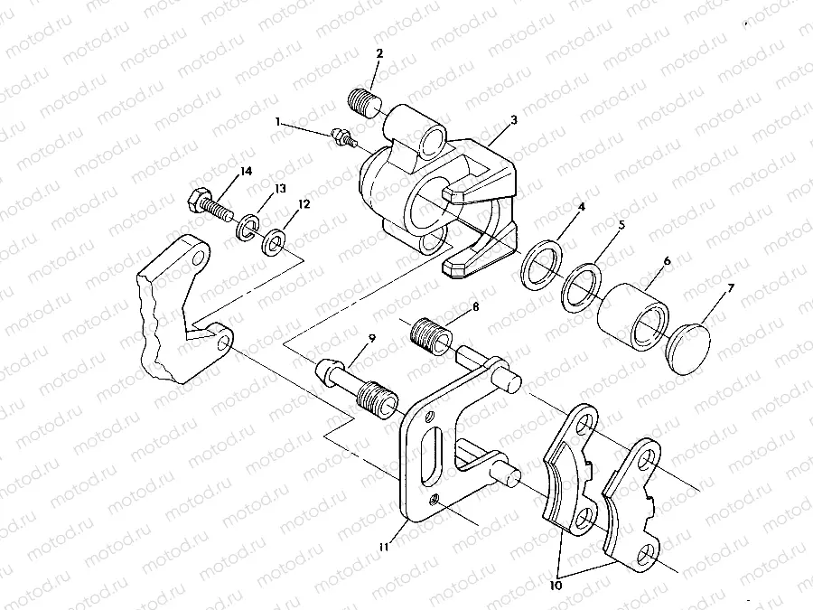 FRONT BRAKE ASSEMBLY 250 6x6 / W928727 (4922842284028A) | FRONT BRAKE ASSEMBLY 250 6x6 / W928727 (4922842284028A)