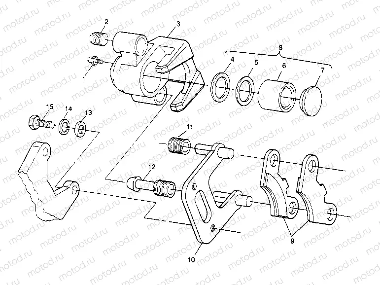 FRONT BRAKE ASSEMBLY 2x4 300 W947530 (4926742674B003) | FRONT BRAKE ASSEMBLY 2x4 300 W947530 (4926742674B003)