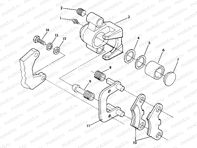 FRONT BRAKE ASSEMBLY 350 2X4 (4918531853018A) | FRONT BRAKE ASSEMBLY 350 2X4 (4918531853018A)