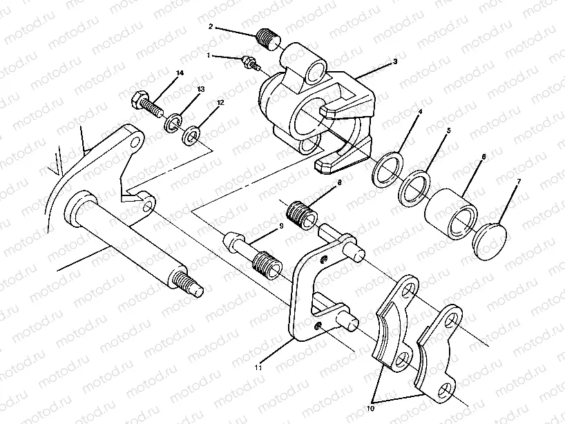 FRONT BRAKE ASSEMBLY 350 2X4 / W927539 (4922882288018A) | FRONT BRAKE ASSEMBLY 350 2X4 / W927539 (4922882288018A)