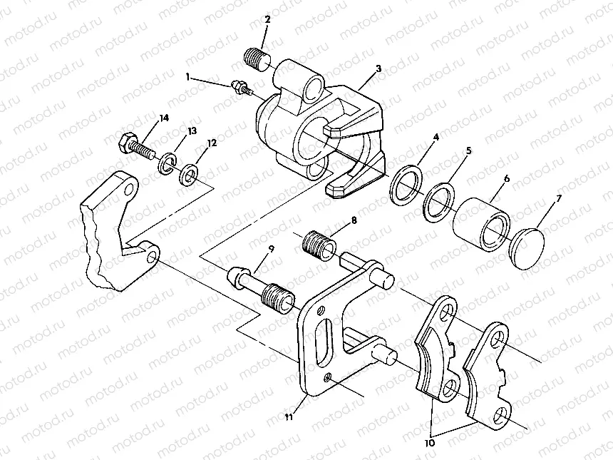 FRONT BRAKE ASSEMBLY 350 4X4 - Update (4919831983034A) | FRONT BRAKE ASSEMBLY 350 4X4 - Update (4919831983034A)