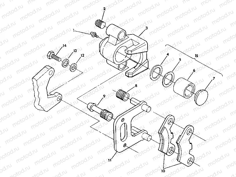 FRONT BRAKE ASSEMBLY 350 4X4 / W928139 (4922832283030A) | FRONT BRAKE ASSEMBLY 350 4X4 / W928139 (4922832283030A)