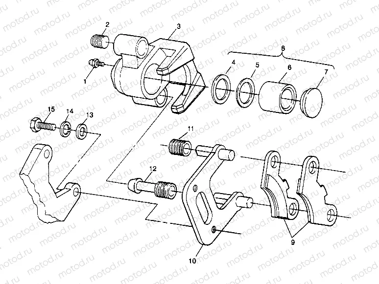 FRONT BRAKE ASSEMBLY 4x4 300 W958130 (4930183018B007) | FRONT BRAKE ASSEMBLY 4x4 300 W958130 (4930183018B007)