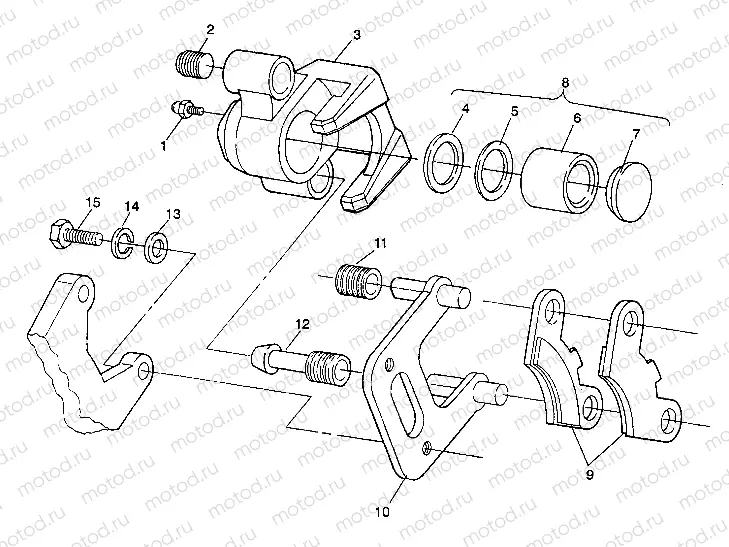 FRONT BRAKE ASSEMBLY 4X4 350L W938139 (4924052405016A) | FRONT BRAKE ASSEMBLY 4X4 350L W938139 (4924052405016A)