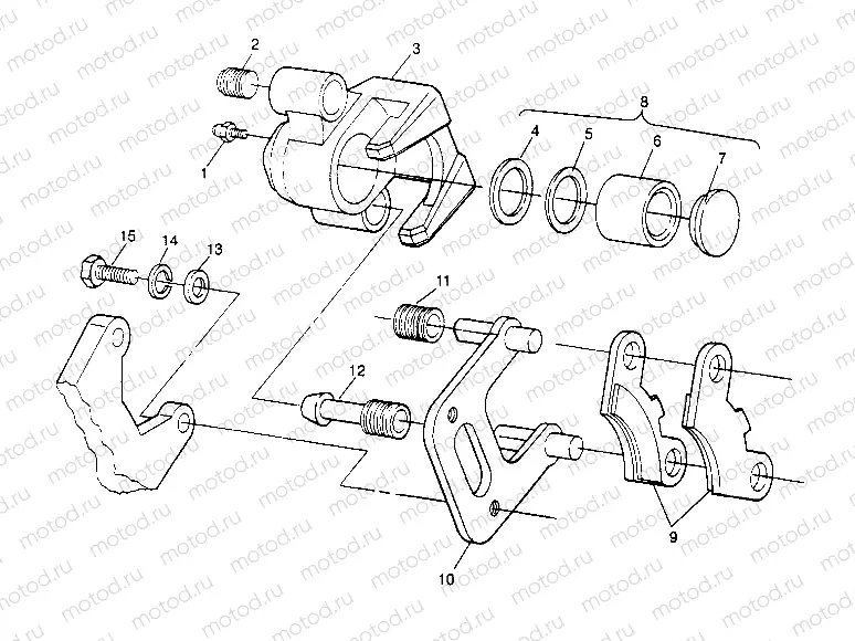 FRONT BRAKE ASSEMBLY  4X4 400L W948140 (4926772677B006) | FRONT BRAKE ASSEMBLY  4X4 400L W948140 (4926772677B006)