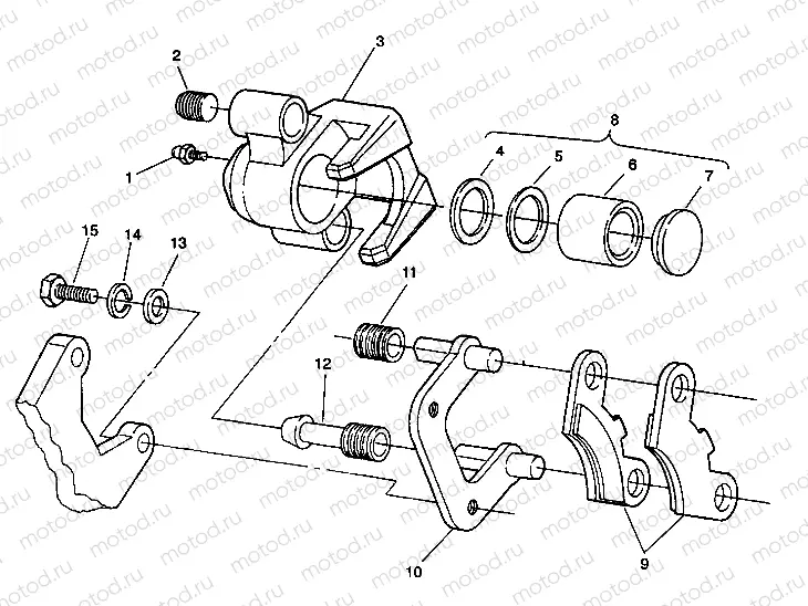 FRONT BRAKE ASSEMBLY 6X6 250 W938727 (4924092409017A) | FRONT BRAKE ASSEMBLY 6X6 250 W938727 (4924092409017A)